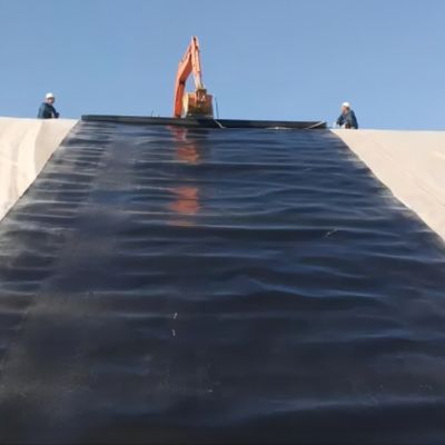 Geomembrana de HDPE preto impermeável para piscinas de peixes para uso comercial direto