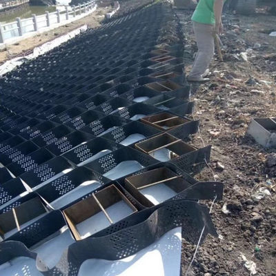 330 mm-1000 mm Distância de solda Geocelha HDPE para solução de estabilização de cascalho de estrada