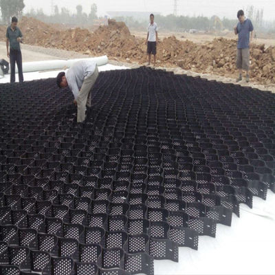 Geocelha de plástico HDPE para proteção de inclinação em rede de terra de hotéis de cor preta