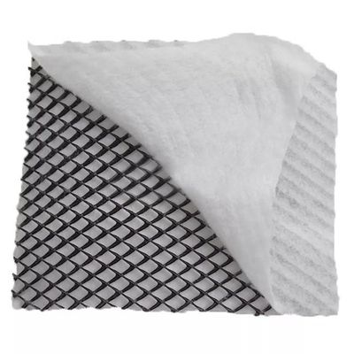 Rede de drenagem composta em HDPE 3D com geotextil de PP para drenagem e proteção de estradas