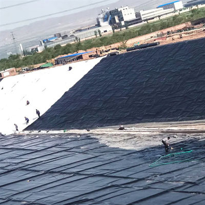 Folha de geomembrana duplo liso de HDPE para revestimentos de impermeabilização de lagoas Largura 1m-8m