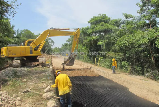 Geocelha HDPE para estabilização de cascalho e reforço de parede de retenção