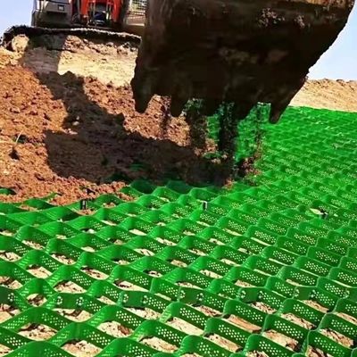 Paredes de retenção de geocélulas de plástico para estabilização do solo rodoviário