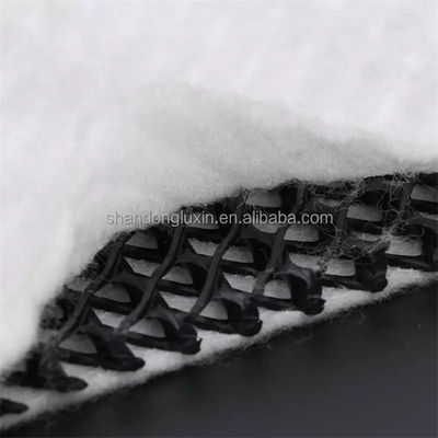 Rede de drenagem composta tridimensional em preto e branco Geonet Hdpe 5 mm Tapete de drenagem Tecido não tecido