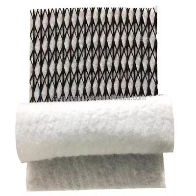 Rede de drenagem composta tridimensional em preto e branco Geonet Hdpe 5 mm Tapete de drenagem Tecido não tecido