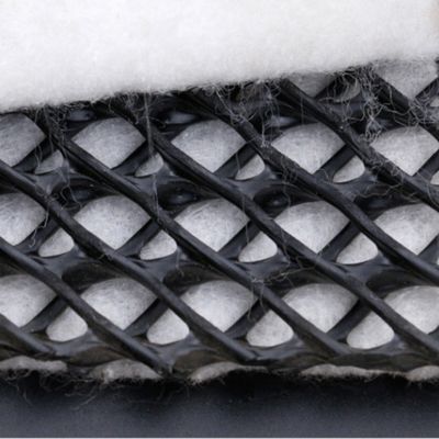 Densidade Geonet de drenagem de polietileno plástico com adesivos de geotextil Espessura de 6 mm