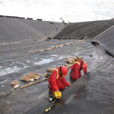 Geomembrana impermeável Geomembrana de HDPE de textura dupla para inspecção in situ de lagoas