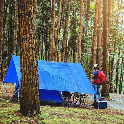Capa impermeável de lonas revestidas em PE para protecção do solo e lençol de acampamento