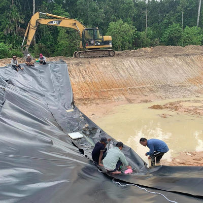 Revestimentos de lagoa de geomembrana de HDPE preto verde 1,5 mm para construção e proteção de barragens