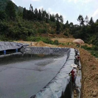 Revestimentos de lagoa de geomembrana de HDPE preto verde 1,5 mm para construção e proteção de barragens
