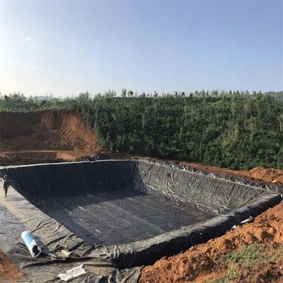 Revestimentos de barragem de plástico à prova d'água 1 mm HDPE Geomembrana Revestimento de lago 2 mm 500 Microns Lago de peixe
