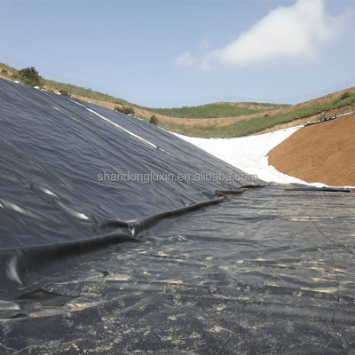 Geomembrana Brilhante Preta 1.5 mm/2.0 mm HDPE Liner para revestimentos impermeáveis de barragem de plástico