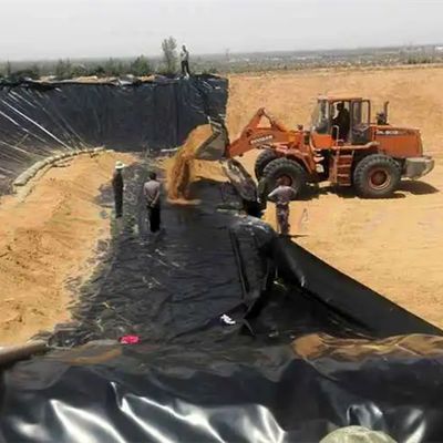 Geomembrana de HDPE de superfície dupla lisa e resistente à corrosão de 0,5 mm para criação de camarão