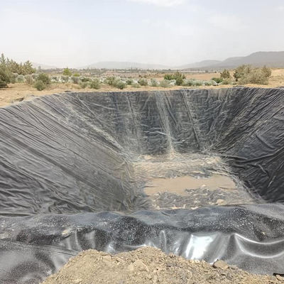 Folha de revestimento de geomembrana de HDPE de 0,5 mm lisa/texturizada de ambos os lados para revestimento de lagoa de piscicultura