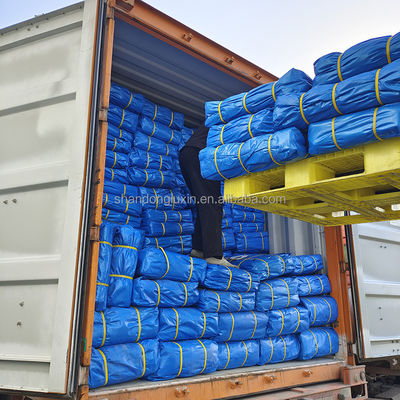 Rolos de lonas PE de peso leve de 4 m, azul/laranja, para carrinhos, lonas para cobertura de caminhões, para indústrias de exterior