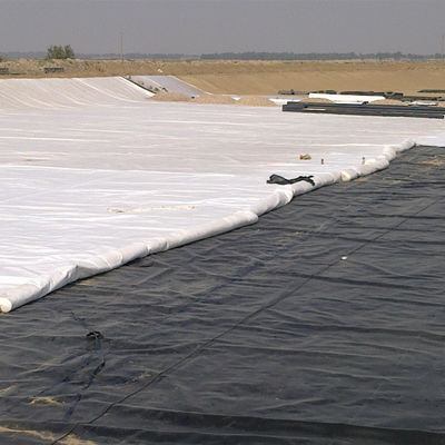 1 mm Geomembrana HDPE Liner de lago de peixe para lagoas agrícolas em textura dupla branca