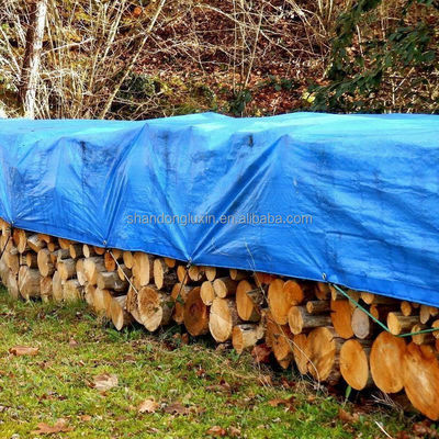 160g M2 Rolos de Relhas Azul Branco HDPE Tecido de Tecido HDPE Tarpaulin com Lamination LDPE