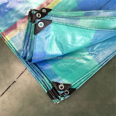 Alta dureza de superfície PE revestido Tarpaulin de caminhão em azul do mar para resistência à chuva e à luz solar