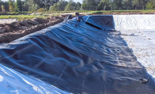 Moderno Design Preto HDPE Geomembrana lisa 0,5 mm 1 mm para aterros sanitários e lagoas de peixes
