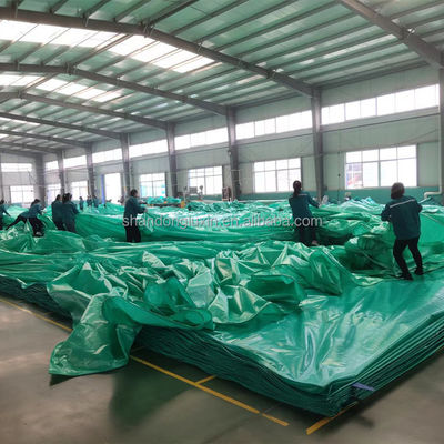 Dimensões personalizadas Tela de lonas verdes Tecido super impermeável 50gm-300gm Revestimento PE
