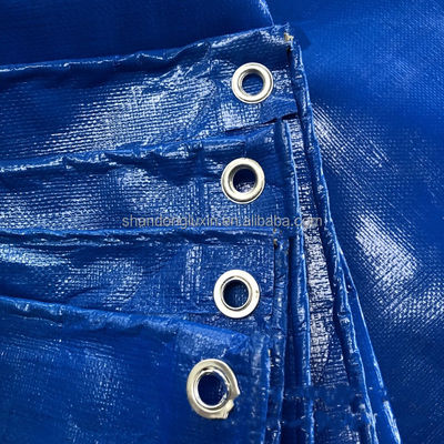 Tecido de lona impermeável de cor PE azul personalizado para bloquear a luz solar e a prova de poeira