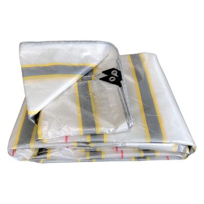 Alta dureza de superfície PE telha listrada em amarelo cinza para pré-fabricados impermeáveis à chuva