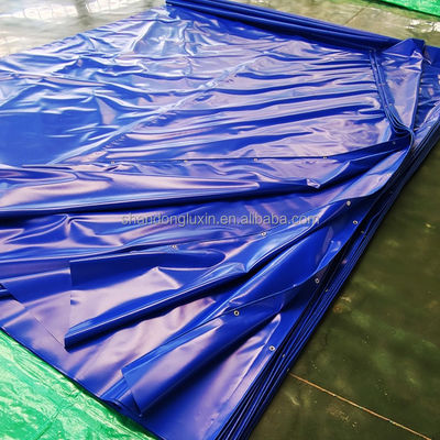Dimensões personalizáveis Tela de PVC azul Material durável Largura máxima de 2 m para cobrir itens
