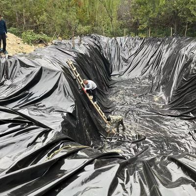 1.2mm 1,5mm Geomembrana de HDPE para projeto industrial de lagoas Dupla textura lisa / dupla