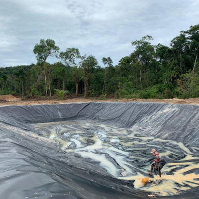 Reprodução de camarão de Singapura Geomembrana HDPE impermeável 0,3 mm com inspeção no local
