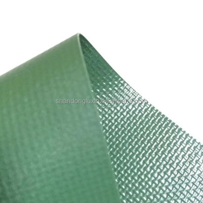 Directo dos fabricantes Tecido de lona de PVC verde para resistência ao sol e ao sol