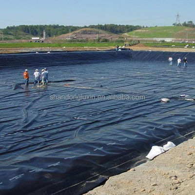 Geomembrana de HDPE de superfície lisa e dupla preta de 0,5 mm para lago de estrada e lago de peixe