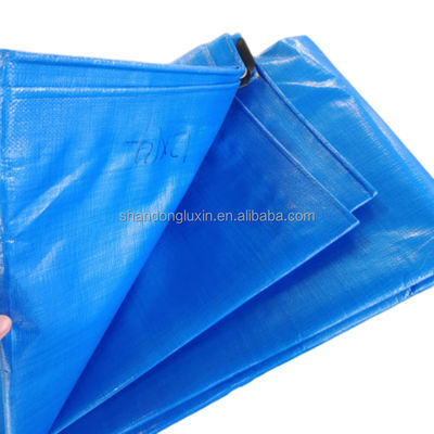 Estripe Style 50gm Blue PE Tarpaulin para desempenho duradouro