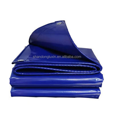 Folhas de lonas de madeira azul prateada PE, resistentes a rasgos, para proteção exterior