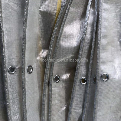 500D Stripe Style Double Blue/White/Black/Red PE Tarpaulin Cover Tarp para todos os fins
